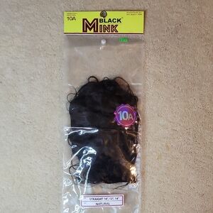 Black Mink Brazilian Bundle 3pc Natural Black Hair Extensions 10",12",14"